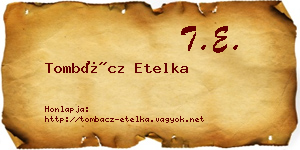 Tombácz Etelka névjegykártya