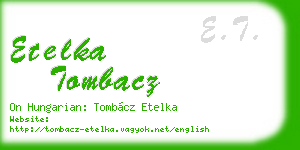 etelka tombacz business card